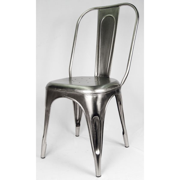 Industrial Metal Chair Nickel